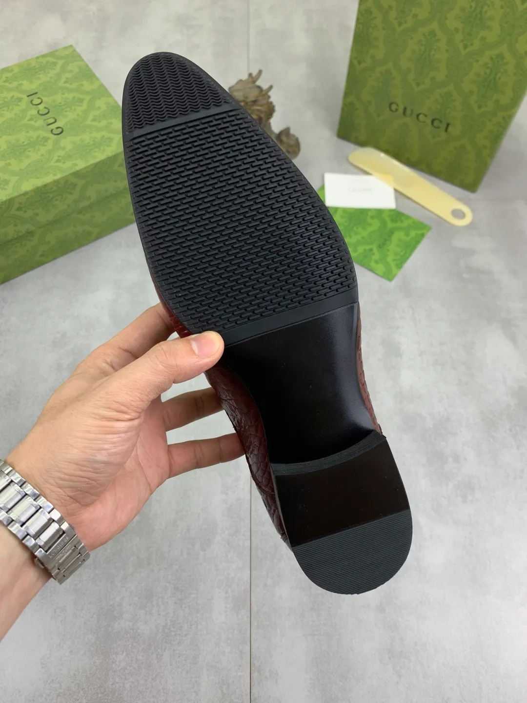 Men's Men's Shoes 💰P500 [New Style] 💰💎💎💎 [Gucci] GUCCI high-end men's formal business leather shoes, original order 1:1! Original imported high-end calfskin, original metal buckle, imported first-layer pigskin lining for feet, original high-end outsole, men's shoe size: 38-44